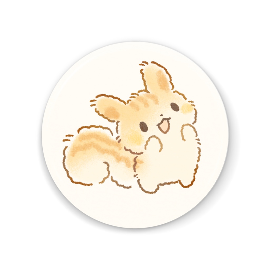 ふわふわリスちゃん 缶ミラー