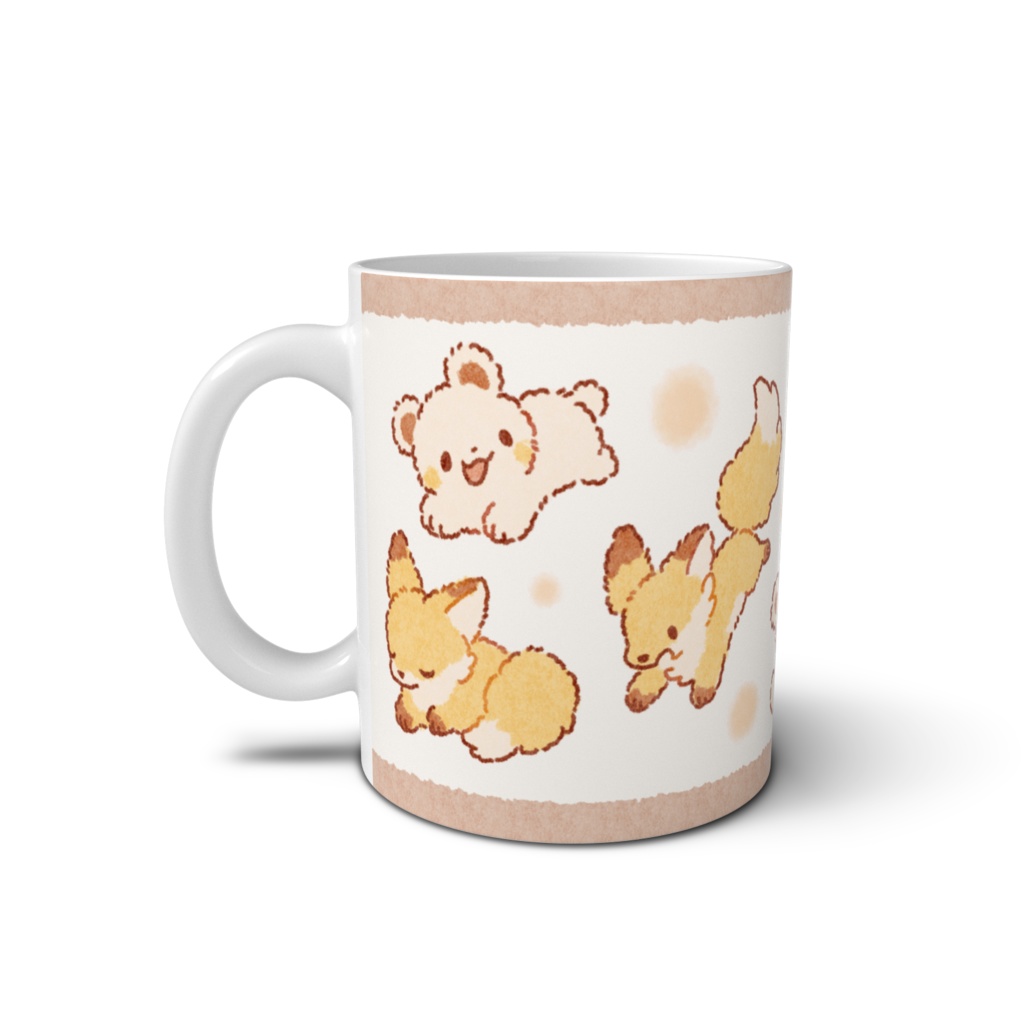 きつねとしろくまマグカップ