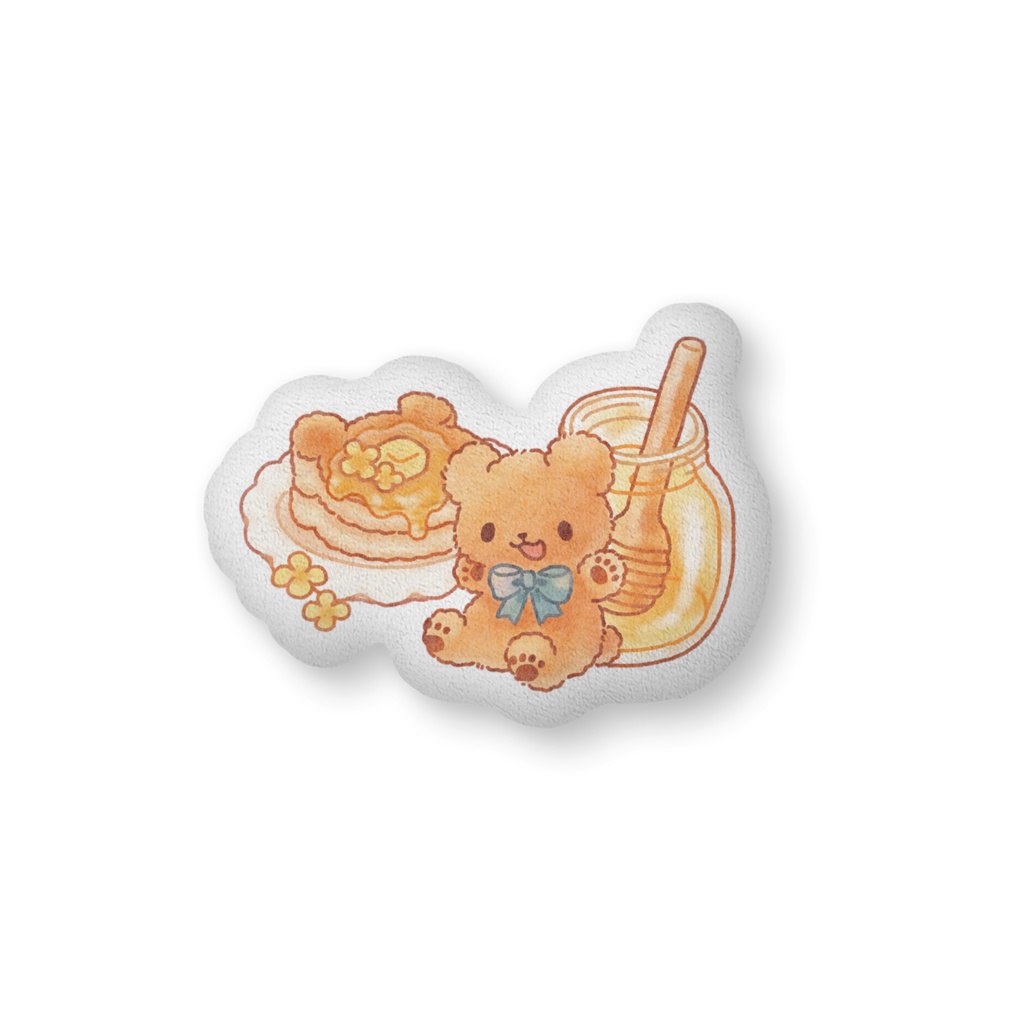 くまとパンケーキふかふかクッション　Miu×Mofucoffeeコラボグッズ