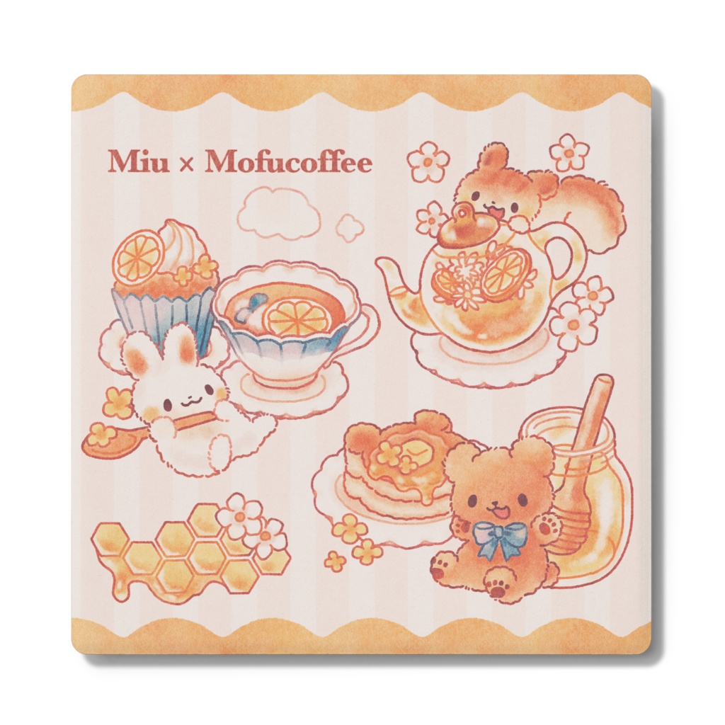 コースター　Miu×Mofucoffeeコラボグッズ