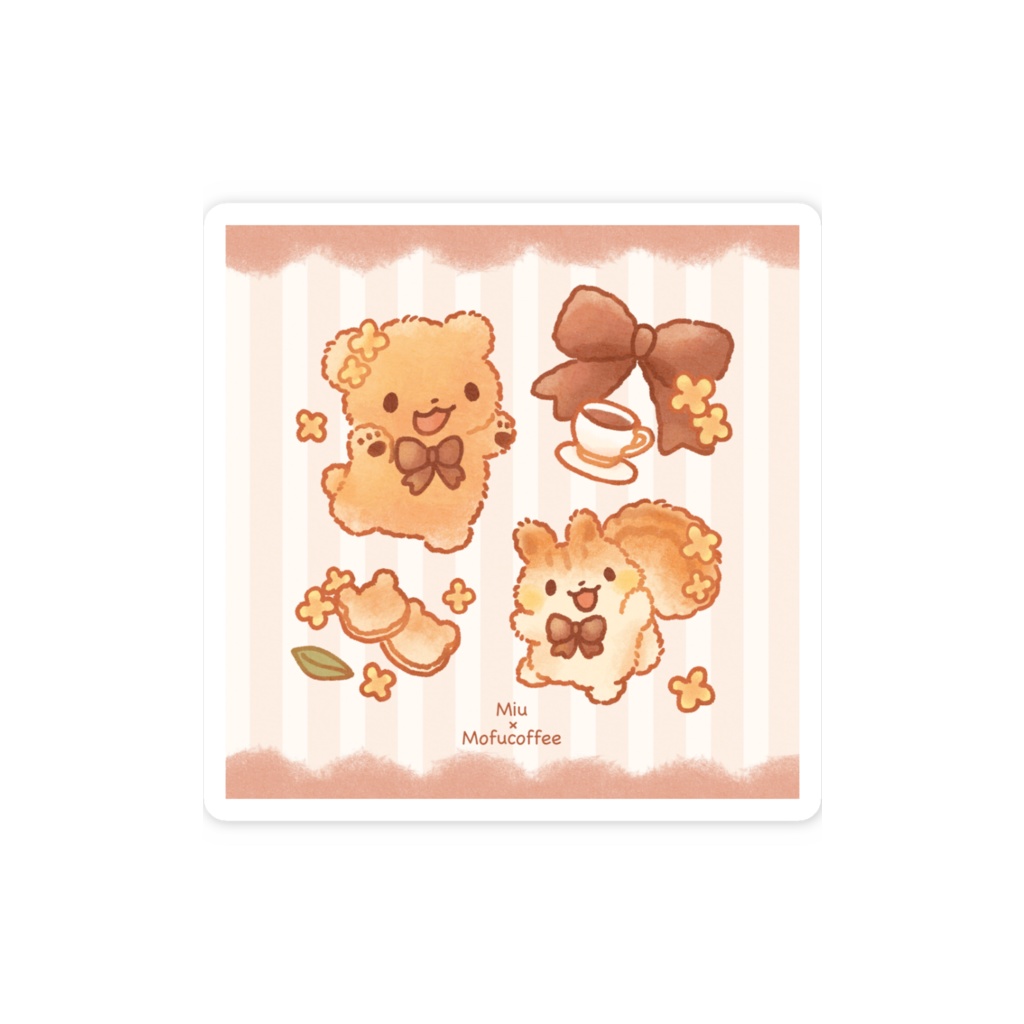 スマホステッカー2  Miu×Mofucoffeeコラボグッズ