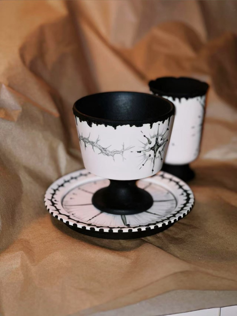 【瞬く星】大きなステムグラスキャンドル