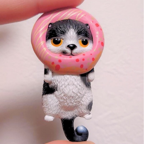 エリザベスカラー第二弾 ドーナツver. 猫マグネット(全4種)