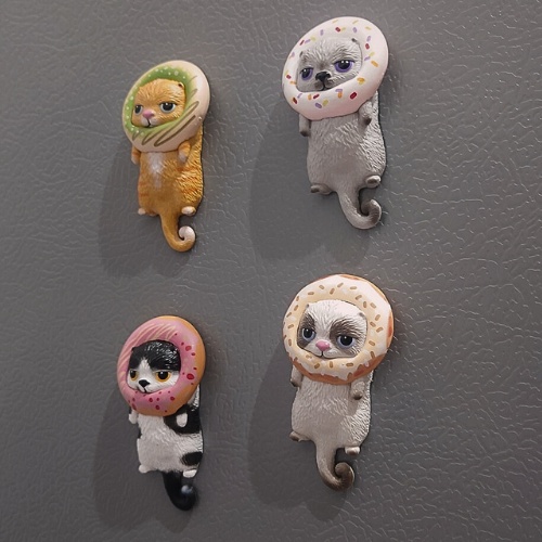 エリザベスカラー第二弾 ドーナツver. 猫マグネット(全4種)