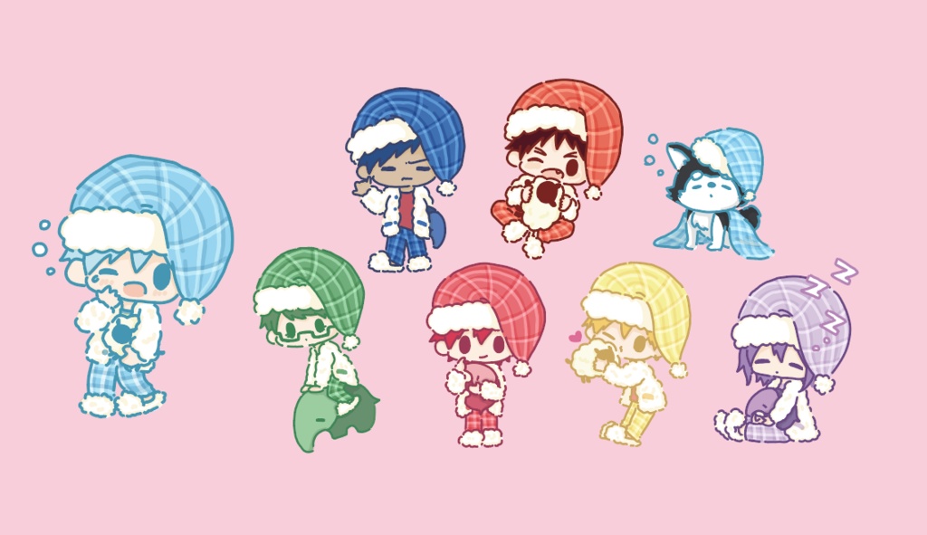 カラフルパジャマシールフレーク