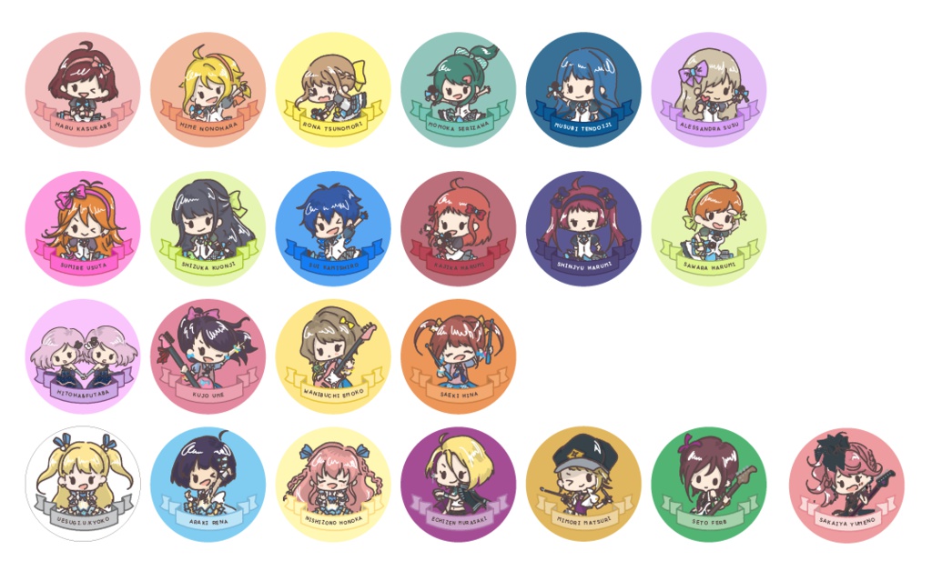 ホログラムギラギラ缶バッチ