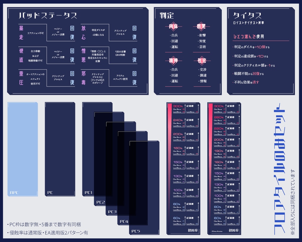 【マーカー個別有】ダブルクロス3rd・部屋素材