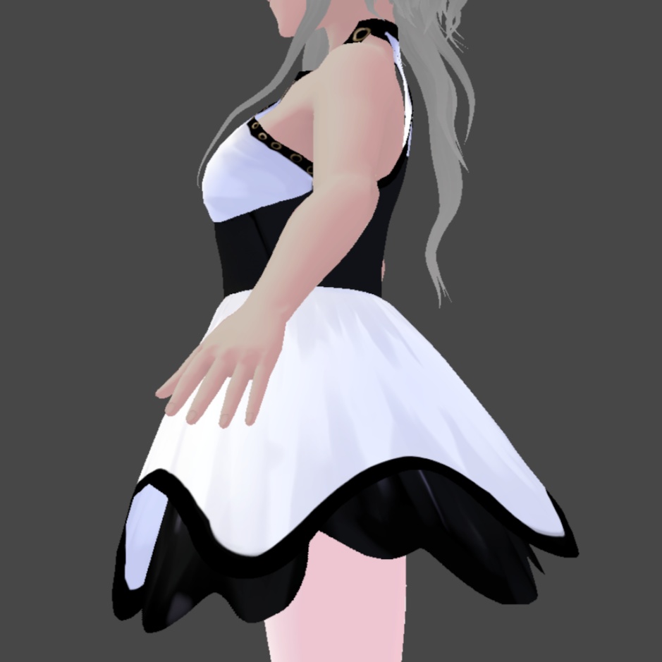 Cute, Black and White VRoid Dress