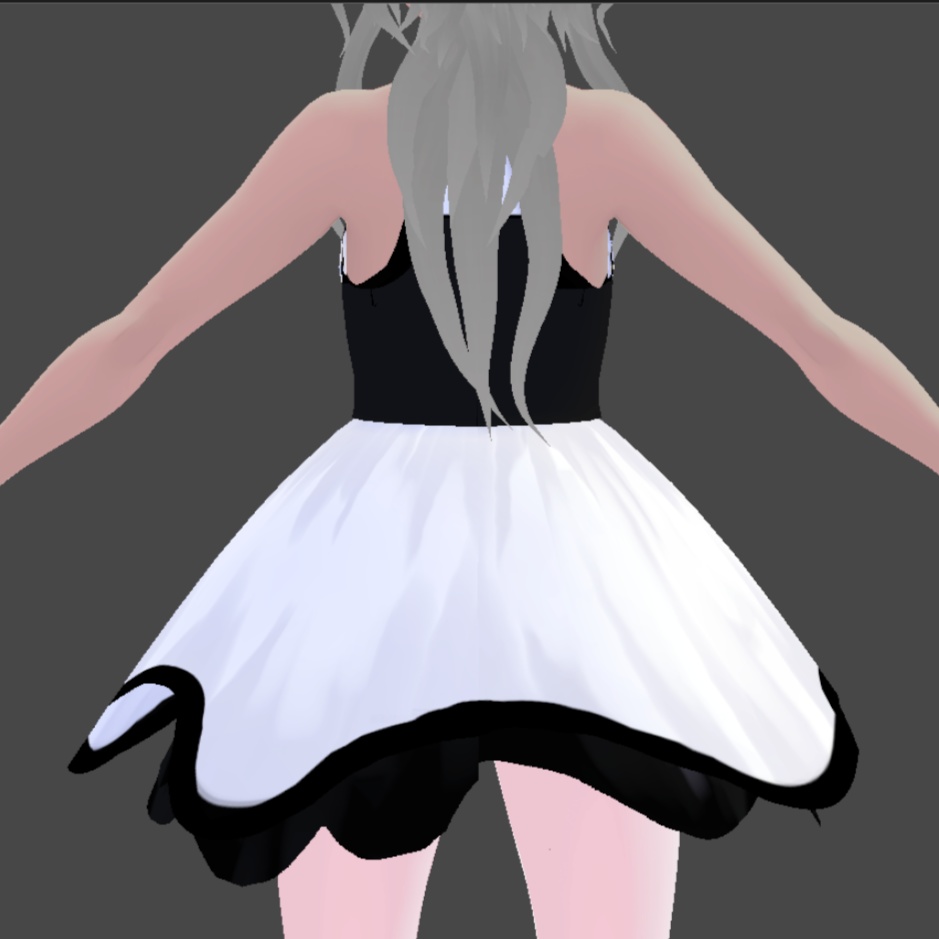 Cute, Black and White VRoid Dress