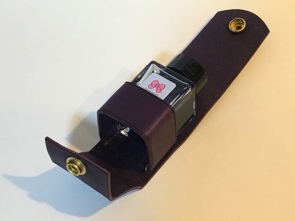 レザーインクケース紫