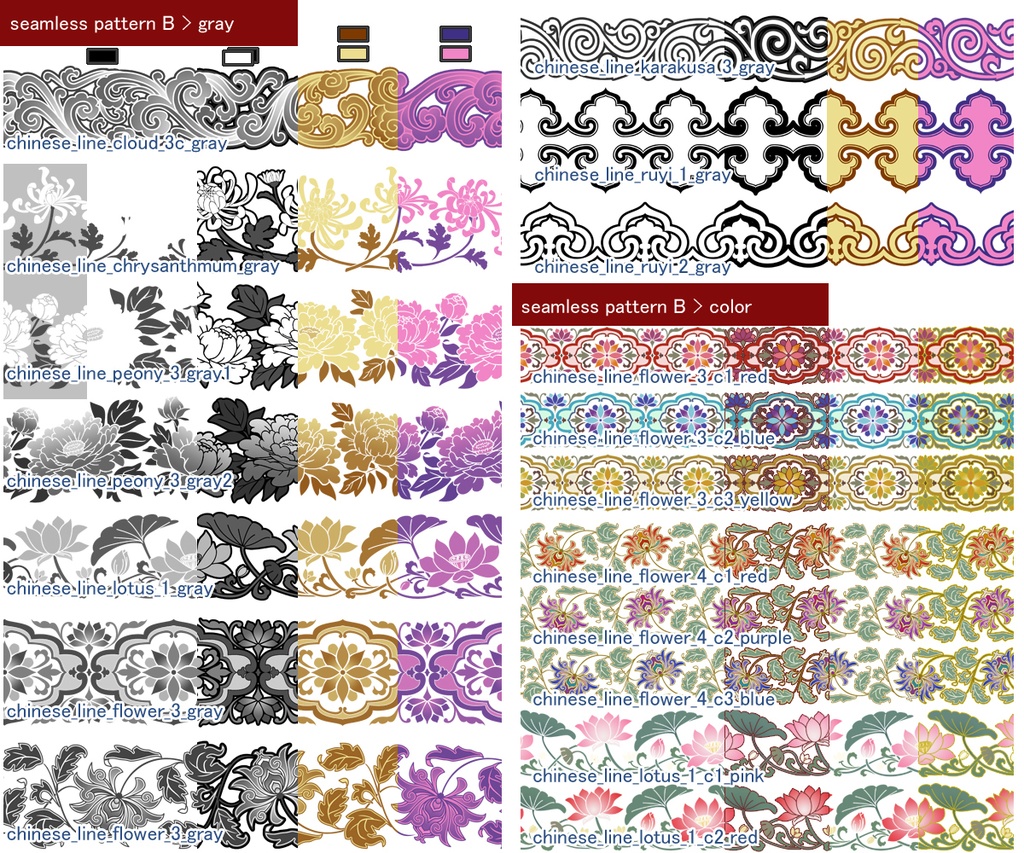 中華風文様素材集 二