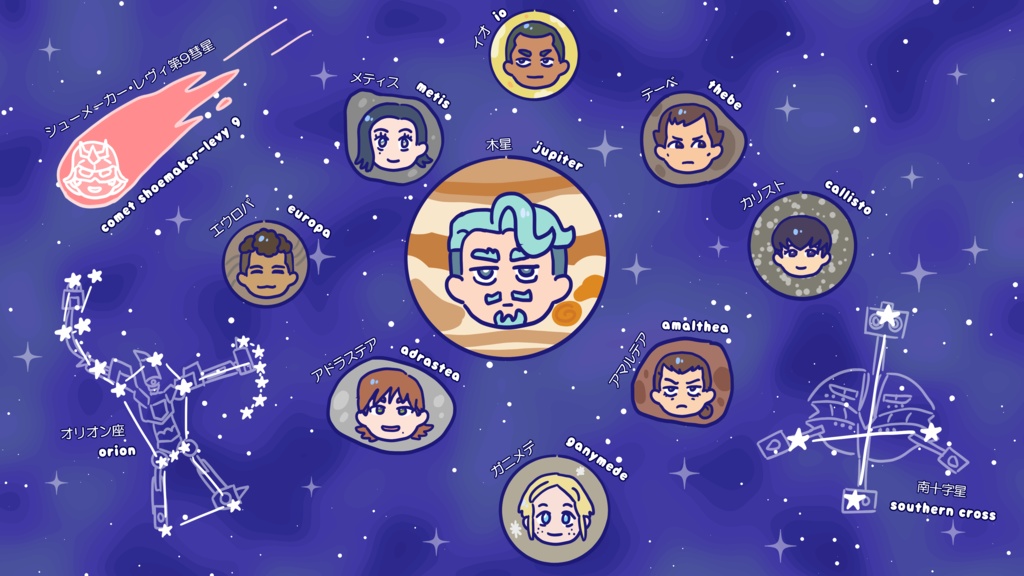 【緑の宇宙webオンリー】PCとスマホ用壁紙