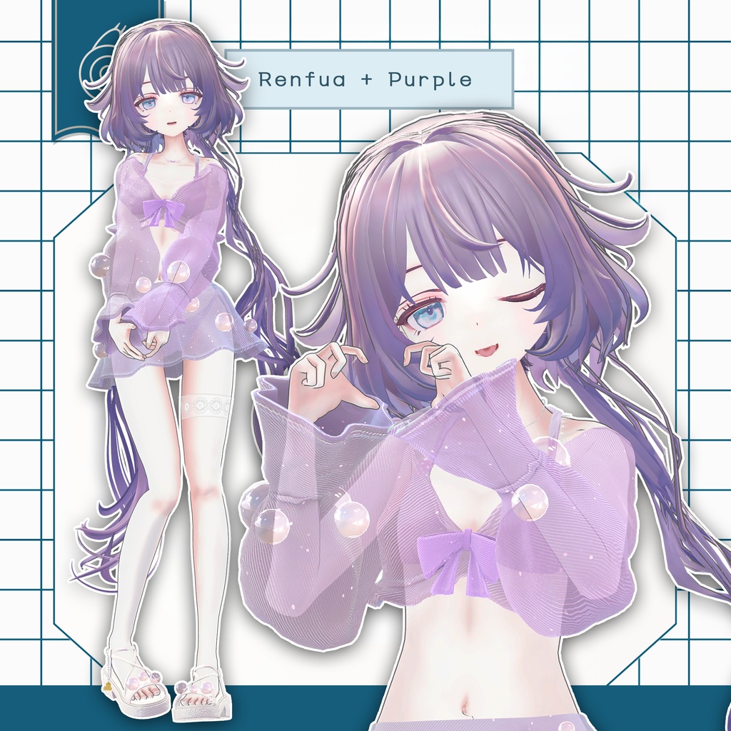 🐤30%OFFセール中🐤【16アバター対応衣装】すいさい / Suisai《シャボン玉が揺れる!》