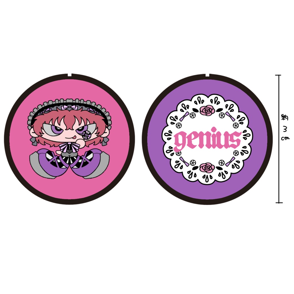 ミニ缶バッジセット【丸井ブン太】