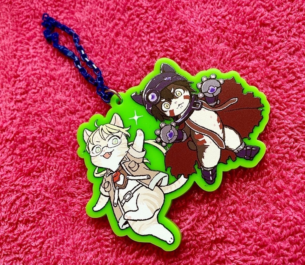 ねこリコレグアクリルキーホルダー