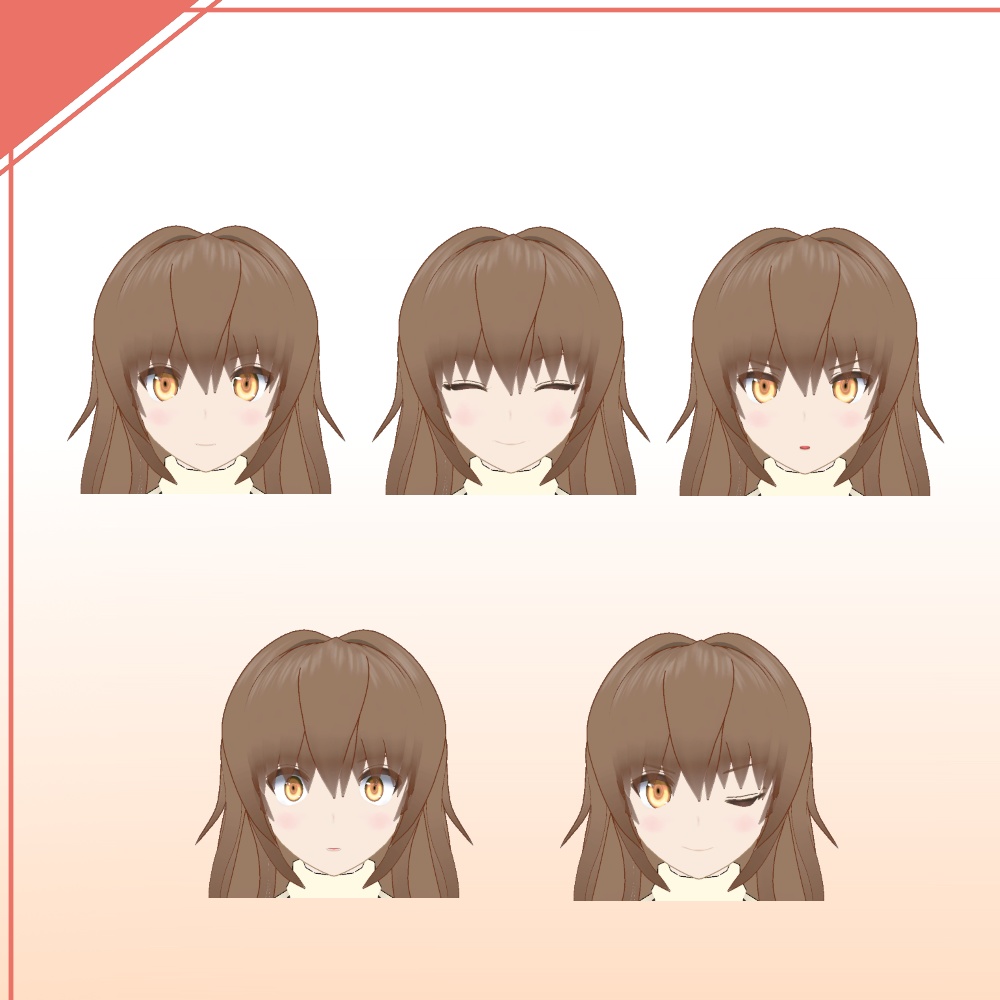 オリジナル3Dモデル「セイナ(尾崎星奈)」VRChat対応モデル(PC&Quest)