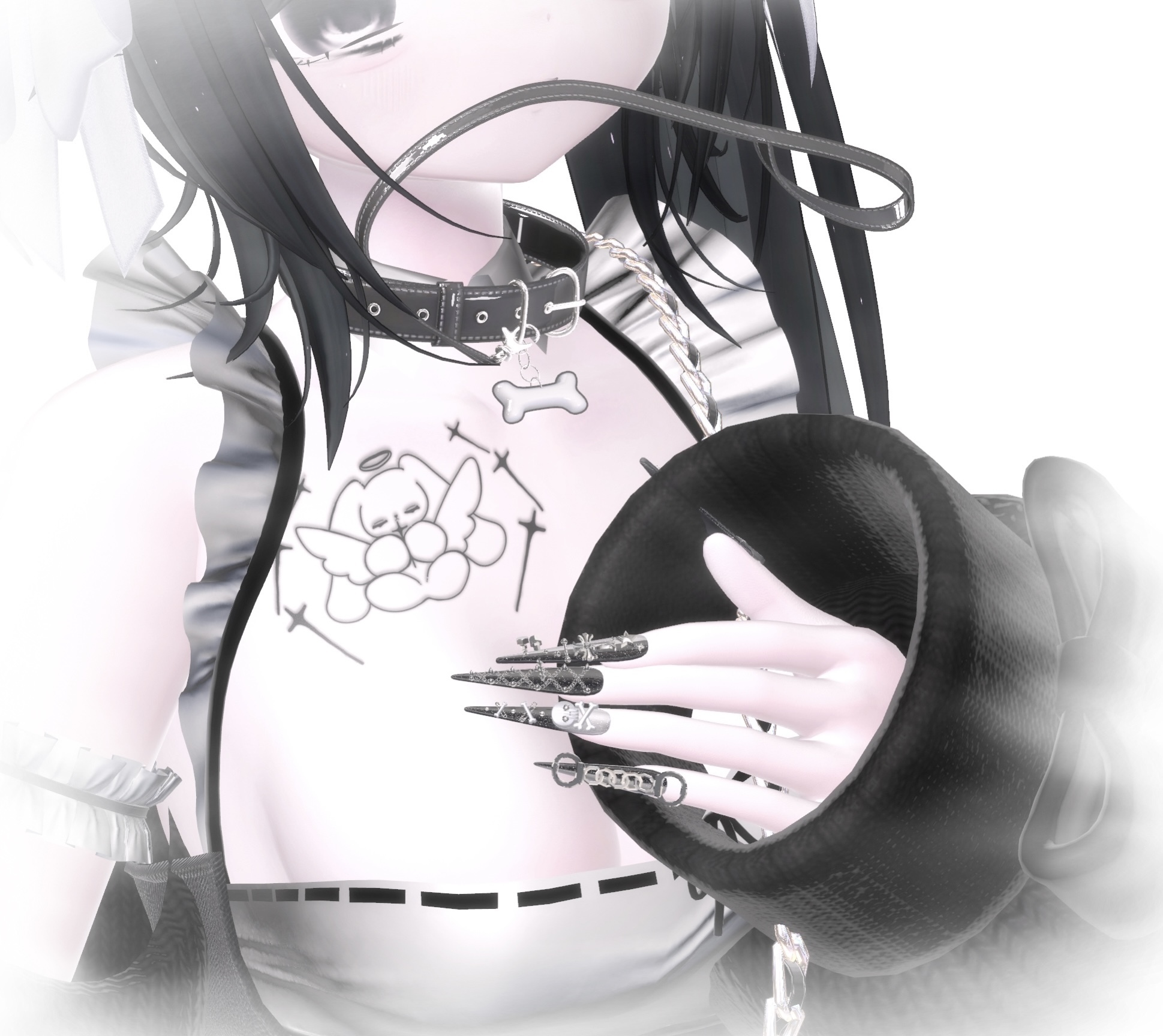 tattoo 🐇 ִֶָ ࣪ 𑊢 十字架天使バニー　タトゥーテクスチャ.⋆𝜗𝜚