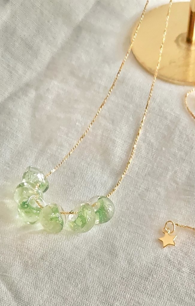 うるうるネックレス※グリーン