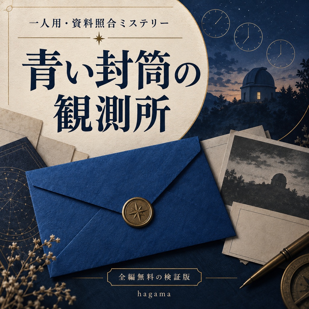 【無料・1人用ミステリー】青い封筒の観測所｜全編検証版