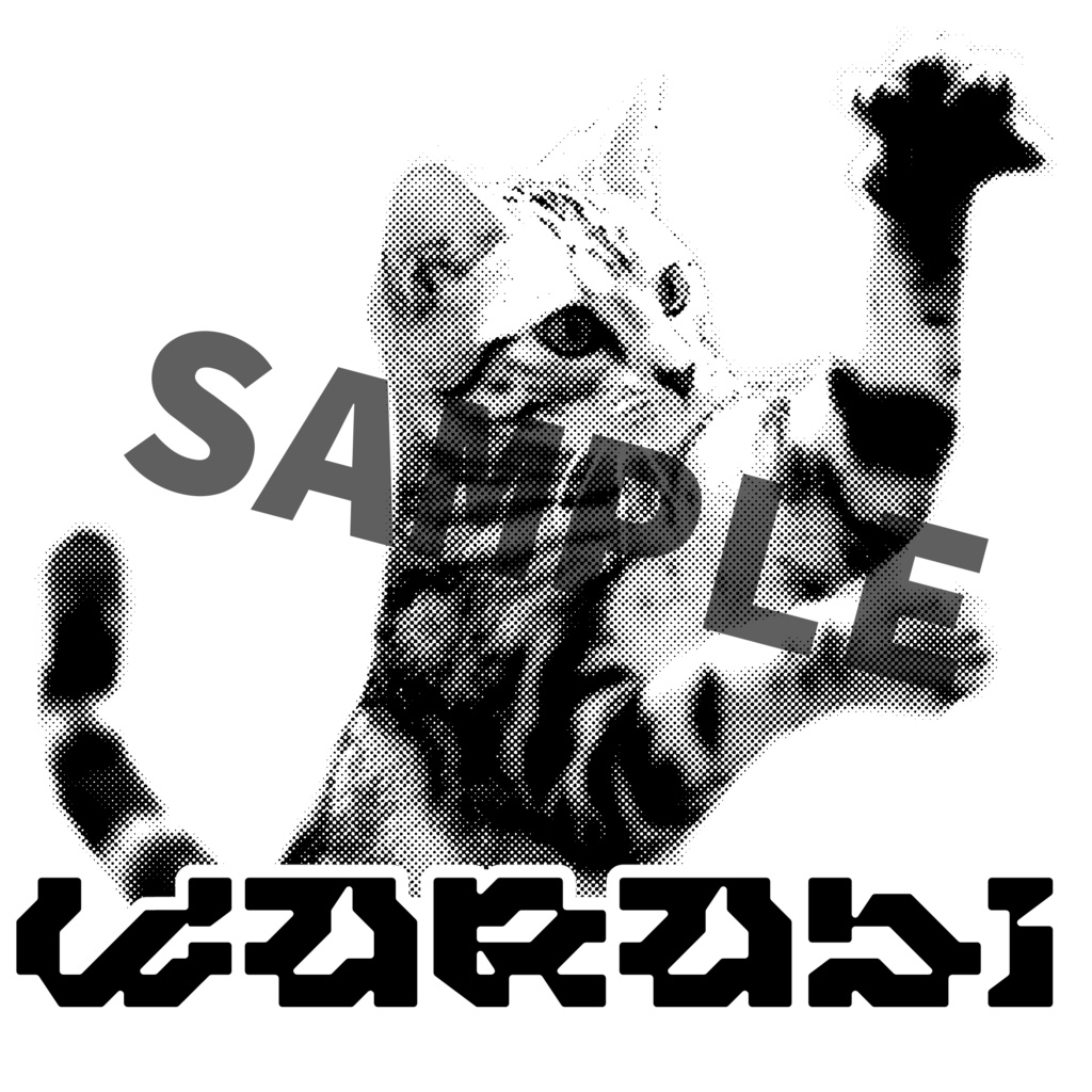 わらびのドット風Tシャツ