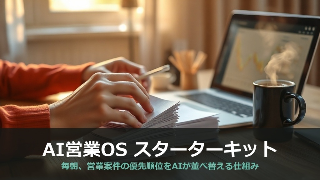 AI営業OSスターターキット｜「見えてなかった案件」を毎朝AIに探させる仕組み
