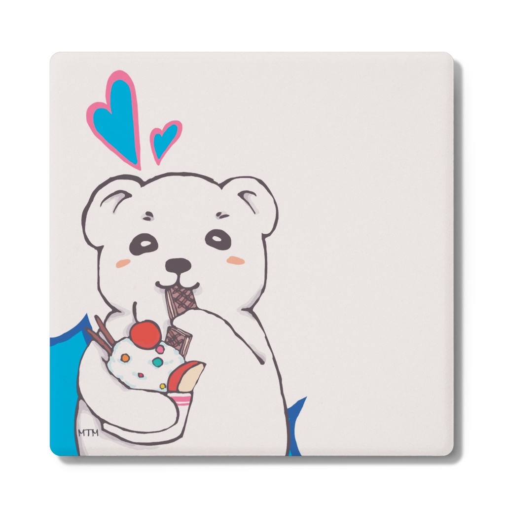 【コースター】"白くま"を食す白熊