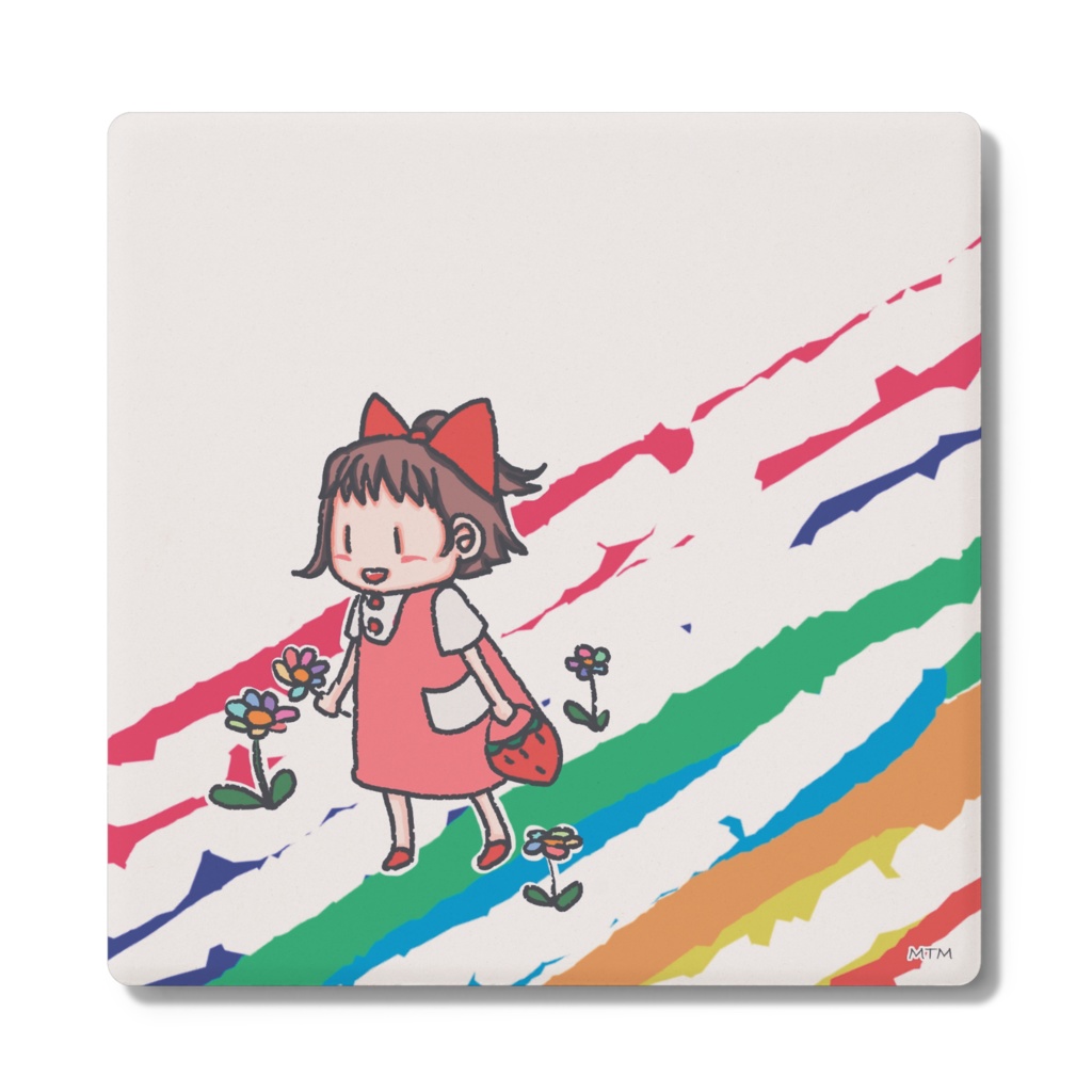 【コースター】散歩と花