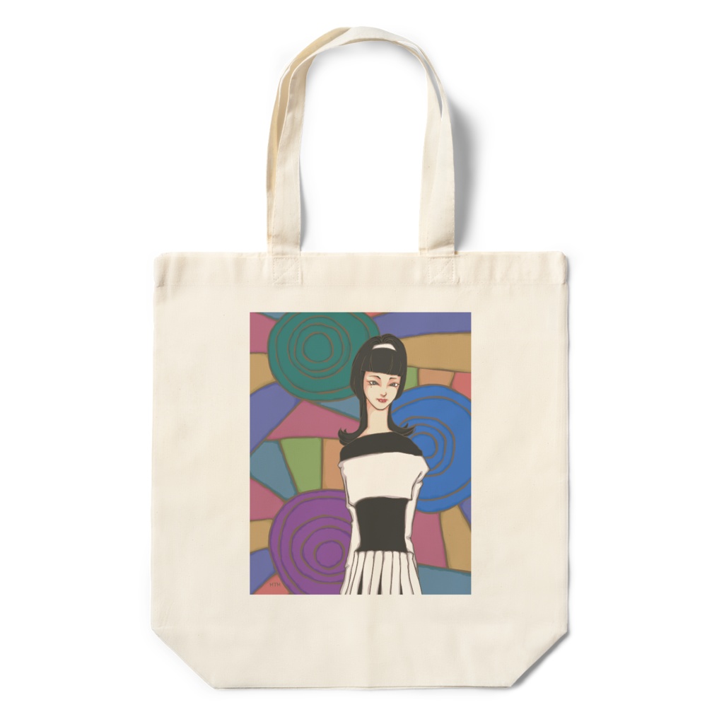 【エコバッグ】レトロガール (1)