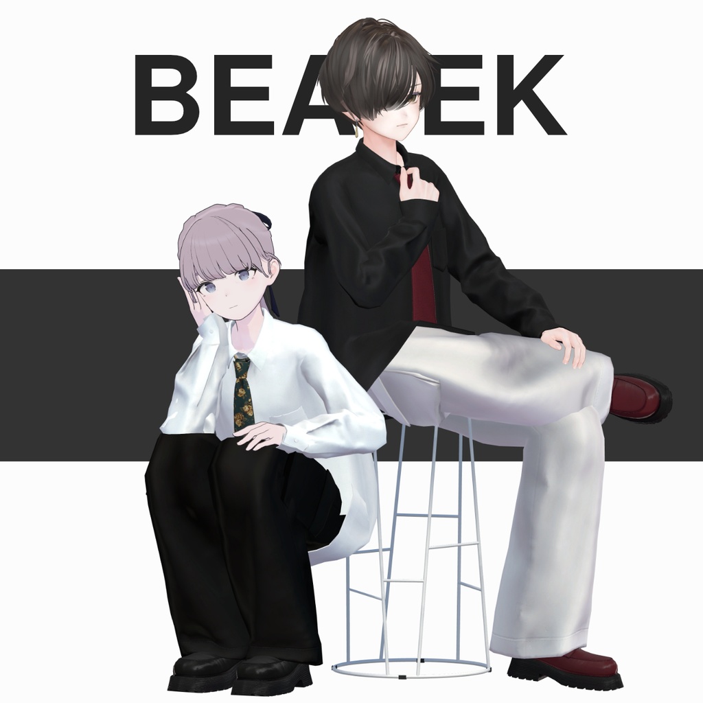 【4アバター対応】Loose Tie Casual Set