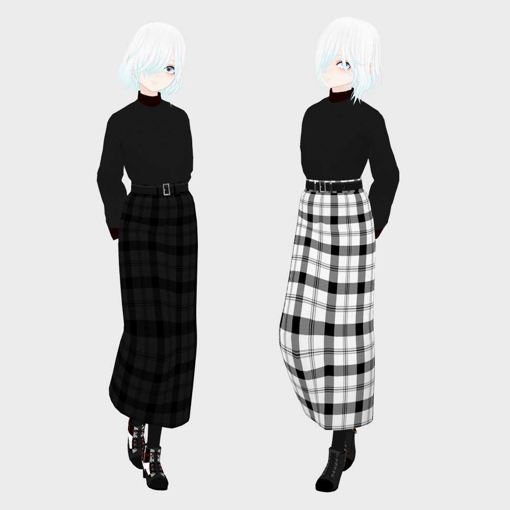 【テクスチャ】チェックスカート【Vroid正式版対応】