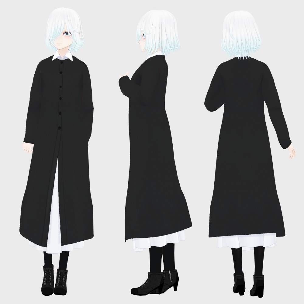 【テクスチャ】襟付き前開きワンピースのようなもの【Vroid正式版対応】