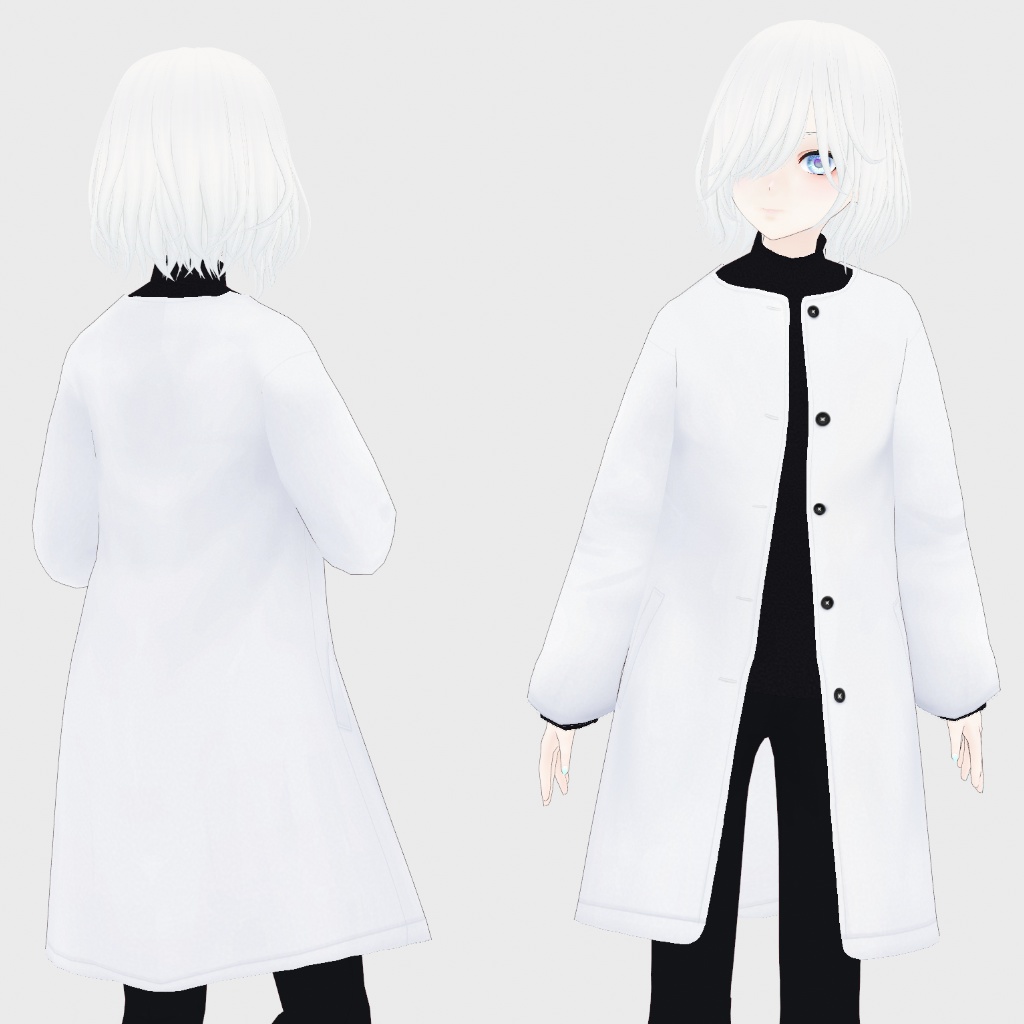【テクスチャ】シンプルノーカラーコート【Vroid正式版対応】