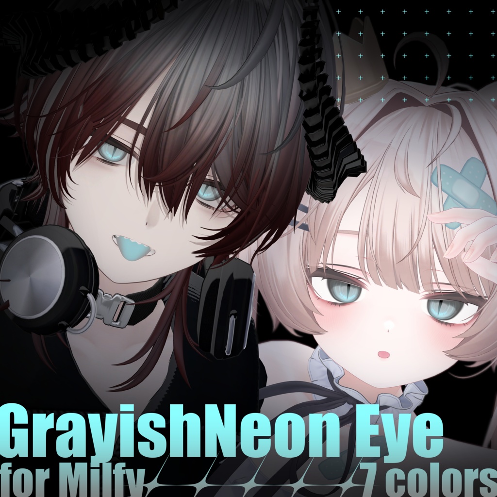 Eye Texture No.04_GrayishNeon Eye for Milfy