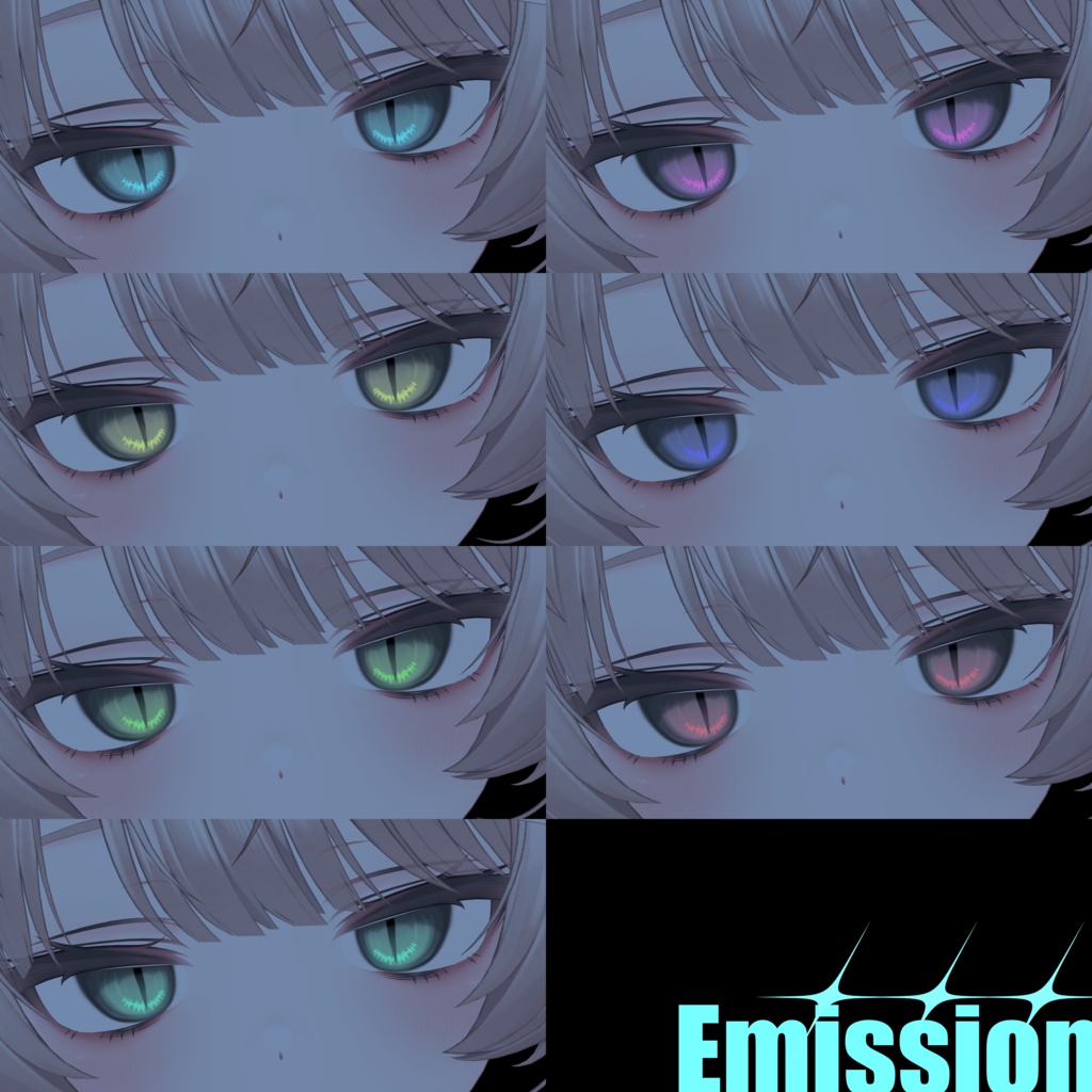 Eye Texture No.04_GrayishNeon Eye for Milfy