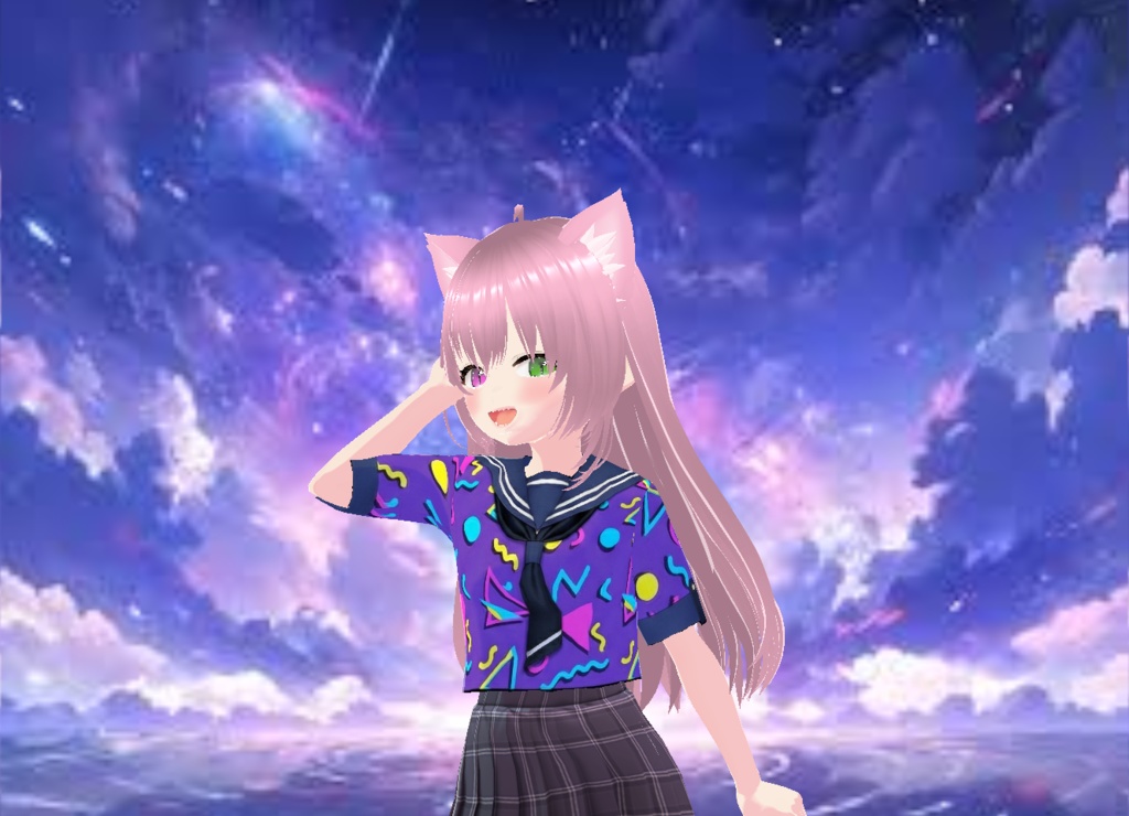【VRoid】Sailor Top Collection Vol.1 (5 Variations) / 5種類のセーラー服トップス