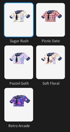 【VRoid】Sailor Top Collection Vol.1 (5 Variations) / 5種類のセーラー服トップス