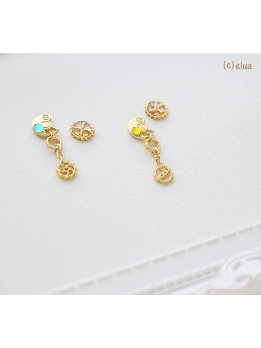 ★ちいさな歯車ピアス