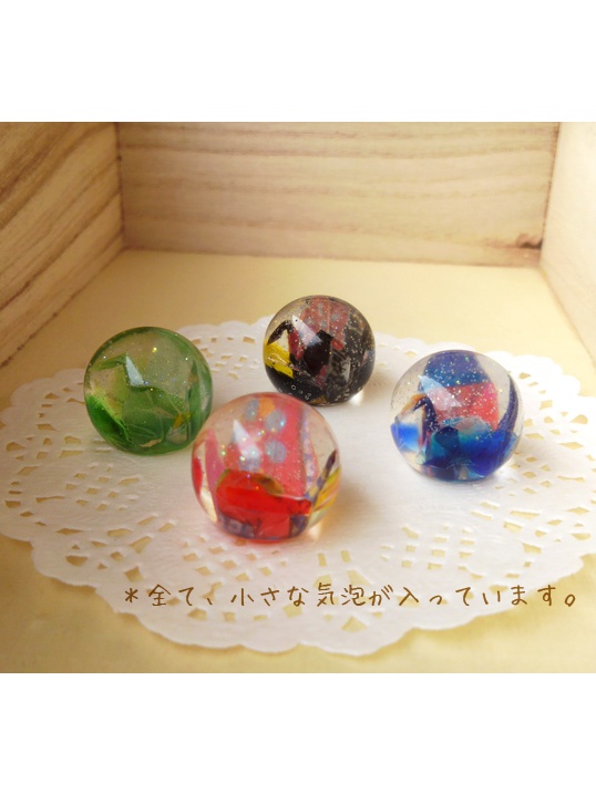 ★イヤホンピアス「和の玉 -鶴- 」