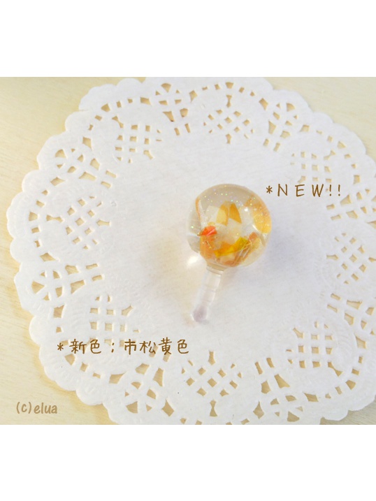 ★イヤホンピアス「和の玉 -鶴- 」