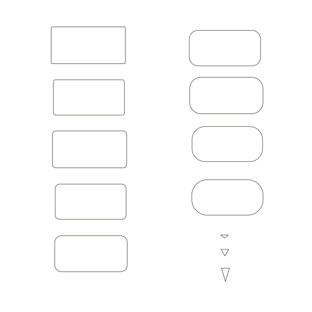 吹き出し 角丸長方形(太め)スタンプブラシ