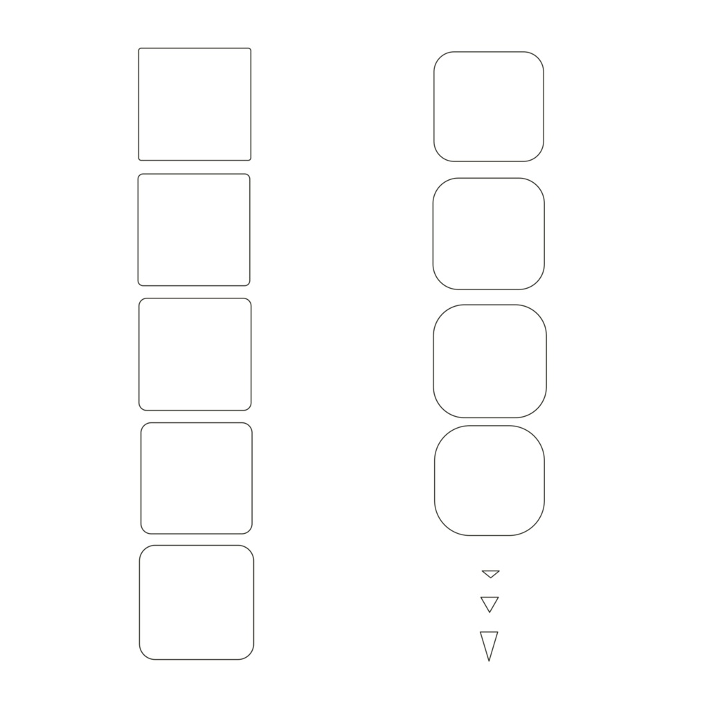 吹き出し 角丸正方形 スタンプブラシ
