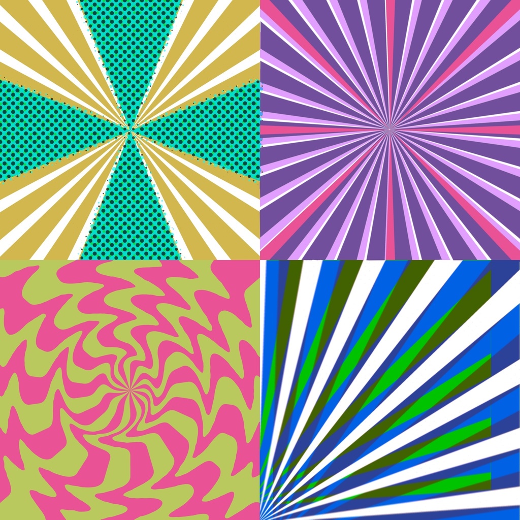 放射線模様セット