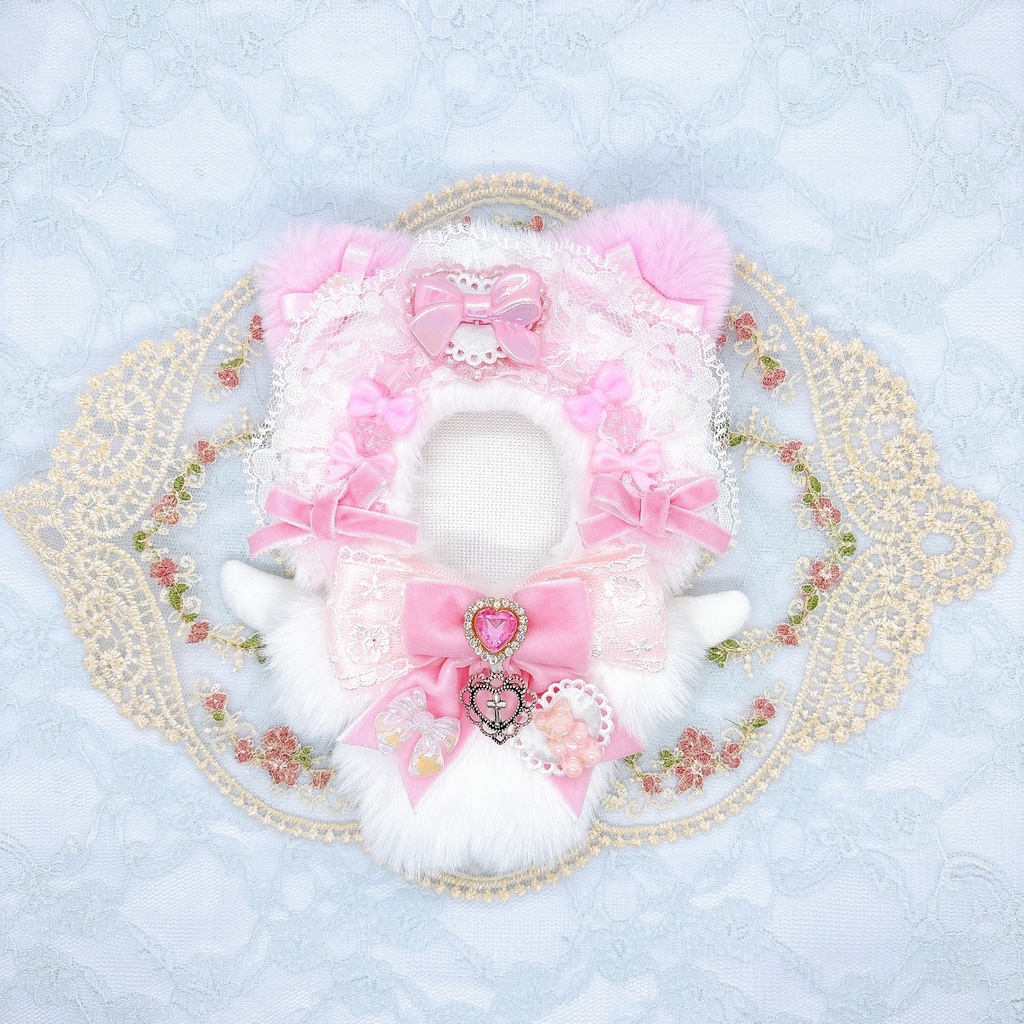 ビーズヘッドドレスねこちゃん