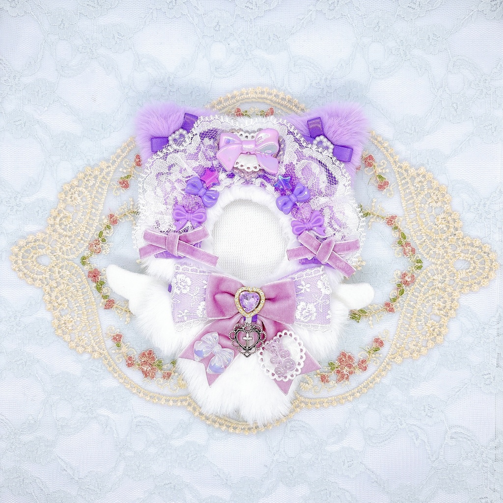 ビーズヘッドドレスねこちゃん