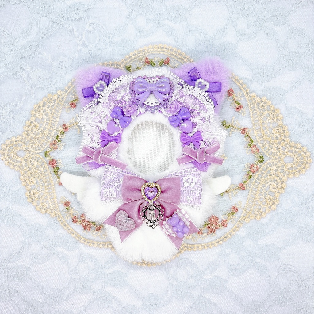 ビーズヘッドドレスねこちゃん