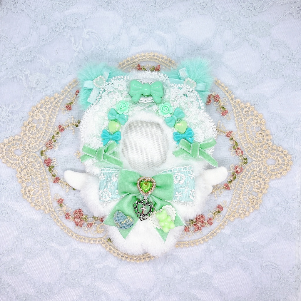 ビーズヘッドドレスねこちゃん