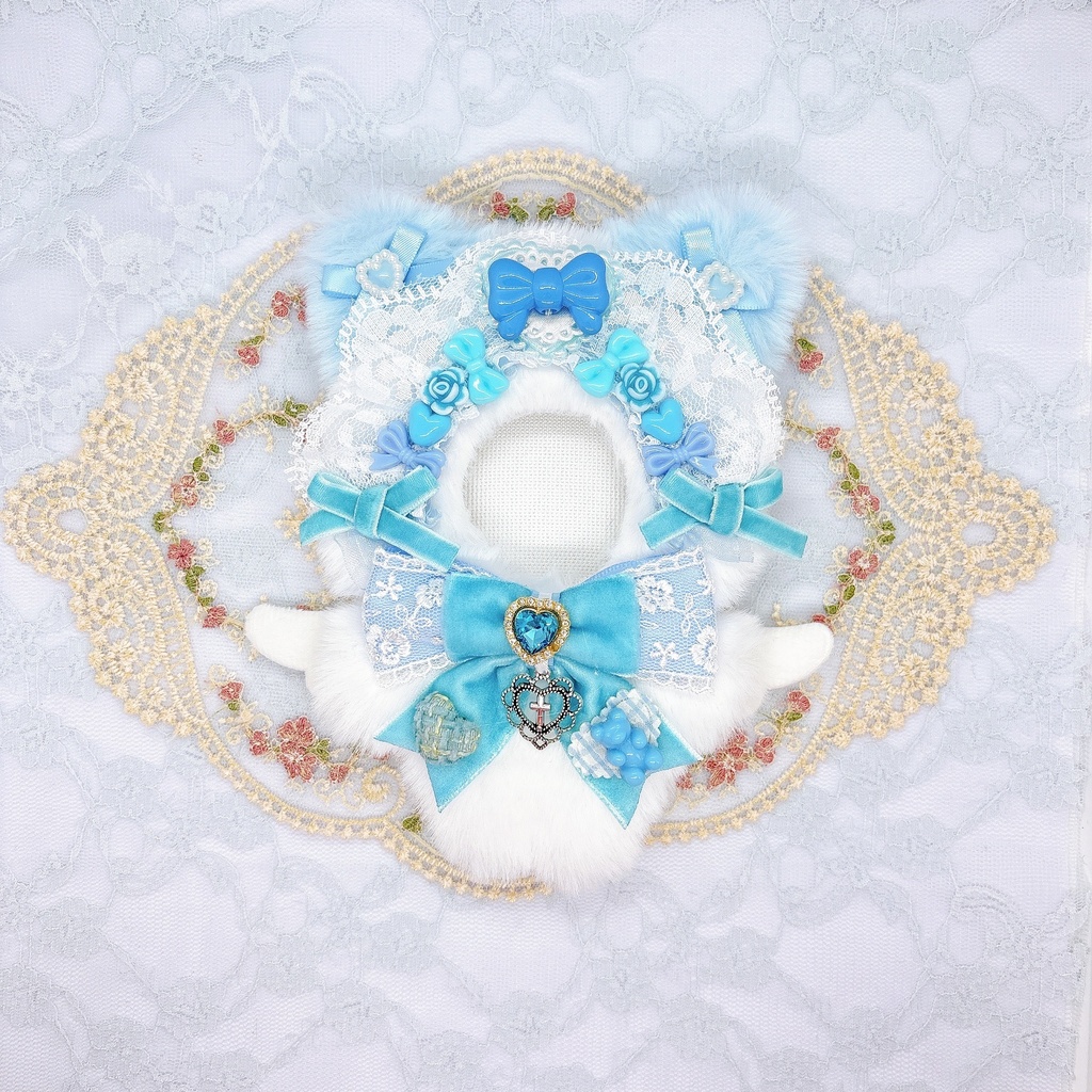 ビーズヘッドドレスねこちゃん