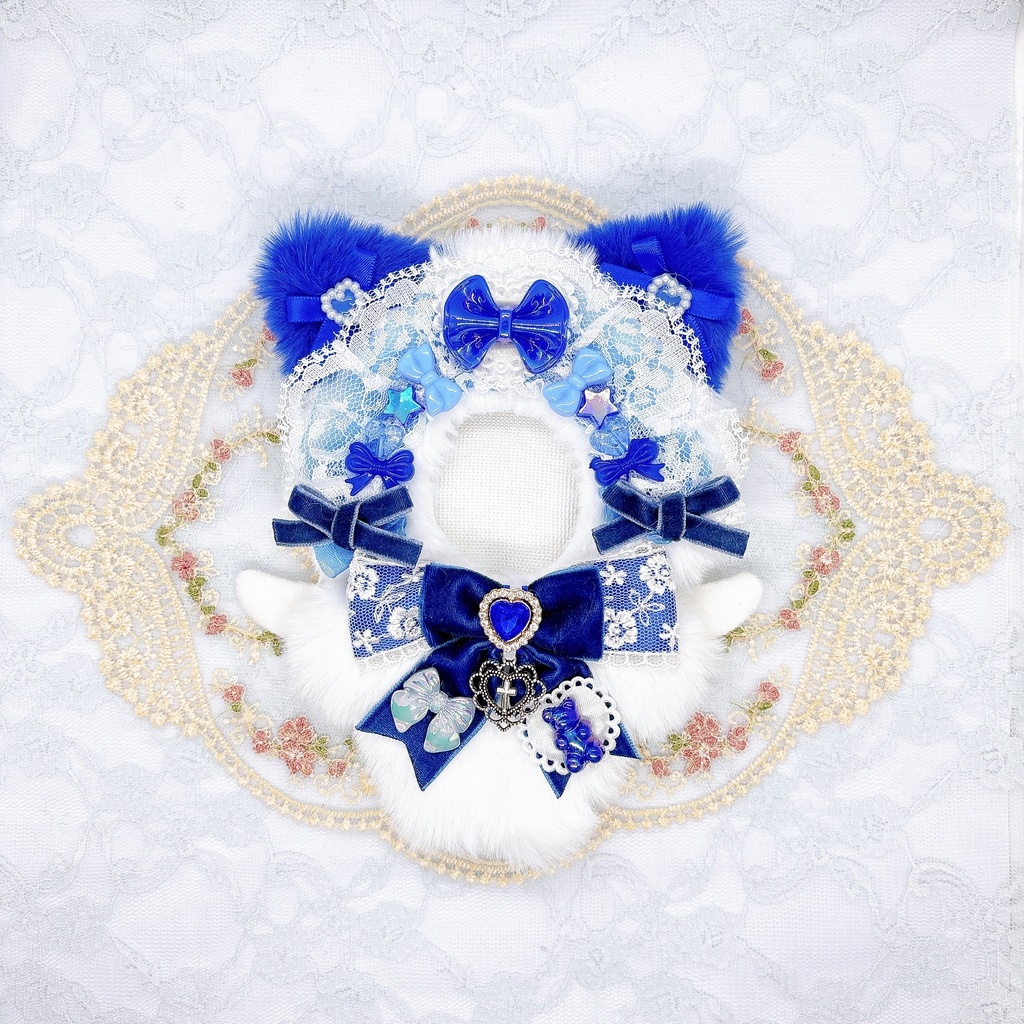 ビーズヘッドドレスねこちゃん