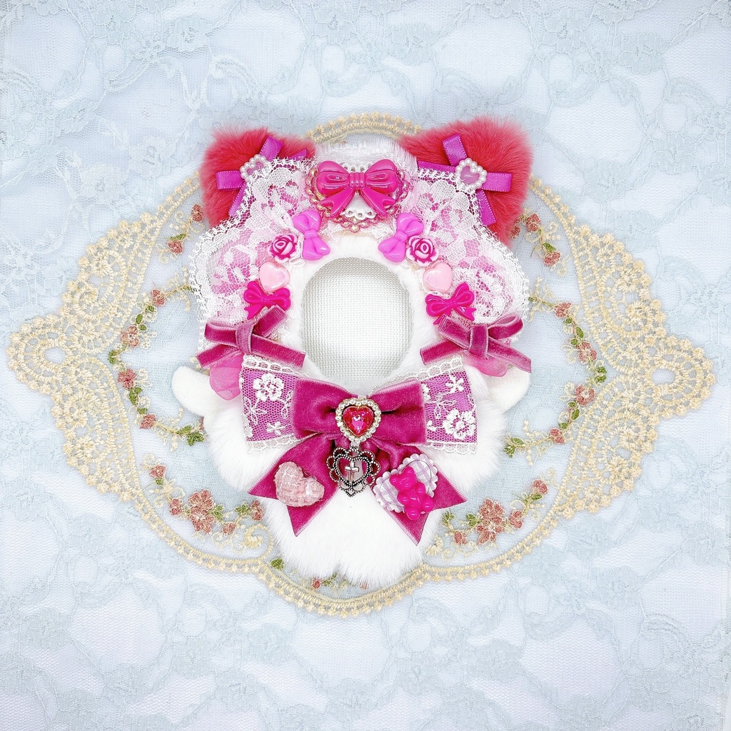 ビーズヘッドドレスねこちゃん