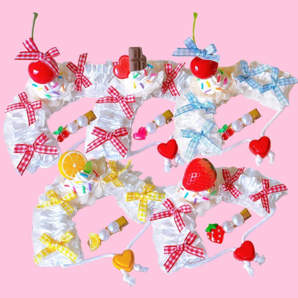 おいしそヘッドドレス🍓🍒🍫🍋